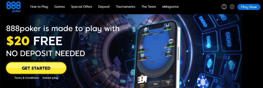 888 Poker Main Page