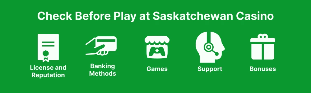 Criteria for checking before playing at Saskatchewan Casino